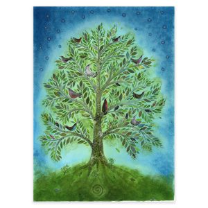 Green Tree, Original Artwork in Mixed Media by Jane Ray