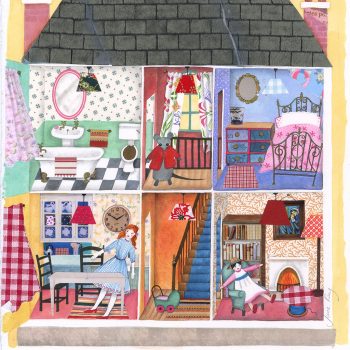 Inside the Dolls' House from The Dolls's House Fairy in mixed media by Jane Ray