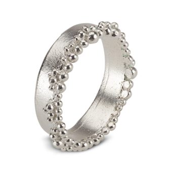 Froth Ring by Hannah Bedford in silver