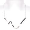Ribbon Loop V Necklace by Jodie Hook in silver