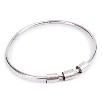 Rolled Wave Bangle by Hannah Louise Lamb, sterling silver