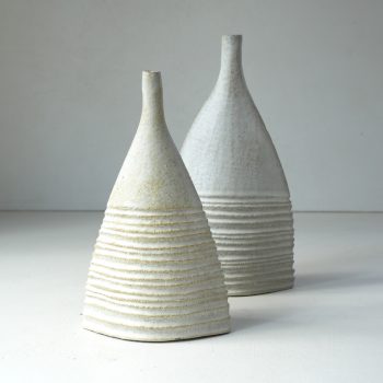 Strata Bottle Small and Medium, Stoneware by Michele Bianco