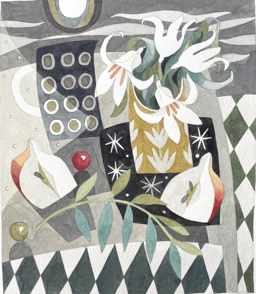 Lillies & Pear by Jane Walker