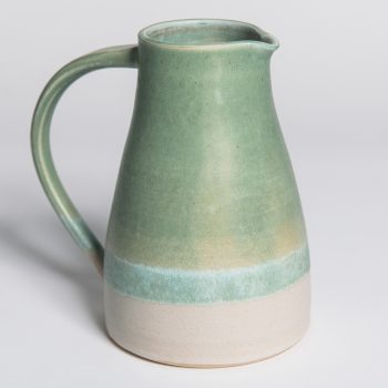Soft green stone glazed jug by Joanna Oliver