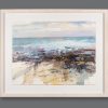 Bamburgh Coast, painting by Pascale Rentsch, framed