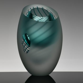 Small Dizzy Spiral Vase in Sea Green by Charlie Macpherson