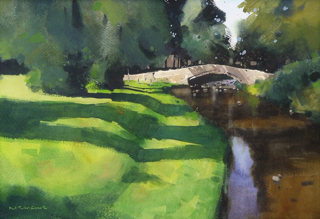 Linton Bridge, painting by Paul Talbot-Greaves
