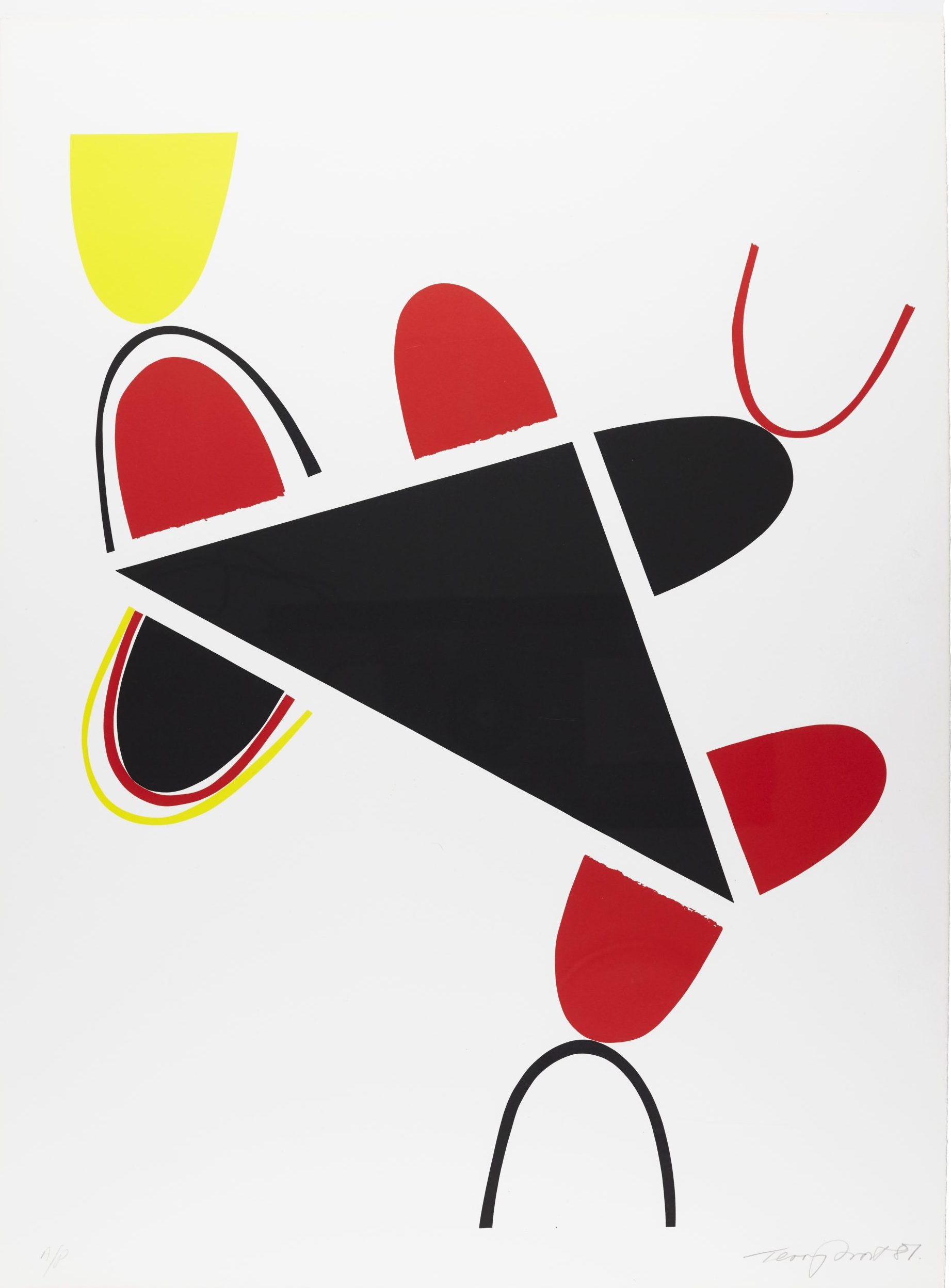 Red Black Yellow, screen print byTerry Frost