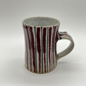 Espresso Mug - Red Pinstripe by Selborne Pottery
