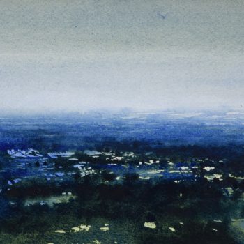 Blue and Green, watercolour on paper by David A Parfitt RI