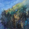 Detail of Summer Cliffs, original painting by Pascale Rentsch RSW
