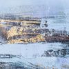 Detail 1 of Golden Shore, mixed media on canvas by Pascale Rentsch RSW