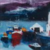 Portree Boats, original painting by Caroline Bailey RSW