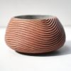 Low Vase, hand carved stoneware by Michele Bianco, 2