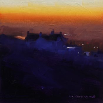 Manchester Sunset, original painting by Paul Talbot-Greaves RI