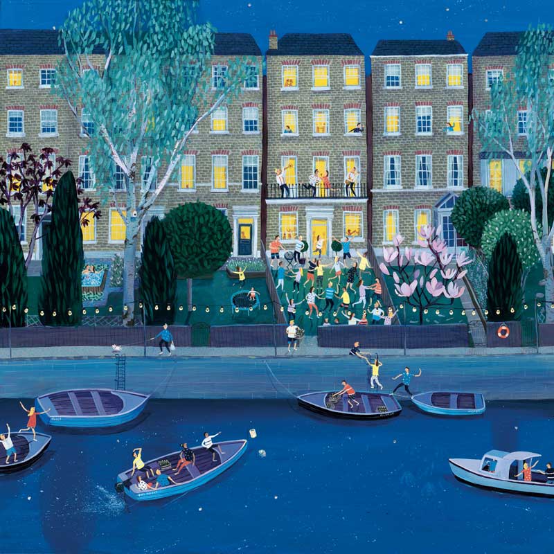 Party on the Terrace, greetings card by Jenni Murphy