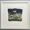 Wild Daisies, felt by Janine Jacques, framed