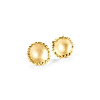 Edge Earrings in Gold-plated silver by Hannah Bedford