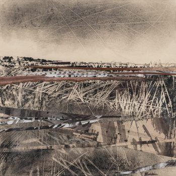 Excavation II, acrylic, pastel, charcoal, graphite and watercolour pencil by Janine Baldwin PS
