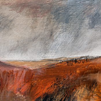 Scorched, oil, acrylic, charcoal, graphite and watercolour pencil by Janine Baldwin PS