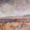 Detail of Heathland, oil, acrylic, charcoal, graphite and watercolour pencil by Janine Baldwin PS