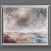 Higher Ground, Bilsdale, oil, acrylic, charcoal, graphite and watercolour pencil by Janine Baldwin PS, framed