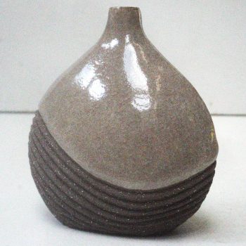 Small Landlines Bottle in Charcoal by Michele Bianco