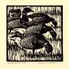Brent Geese, limited edition linocut by Richard Allen SWLA