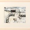 Yorkshire Snowscape by Mike Bernard RI, mixed media, framed