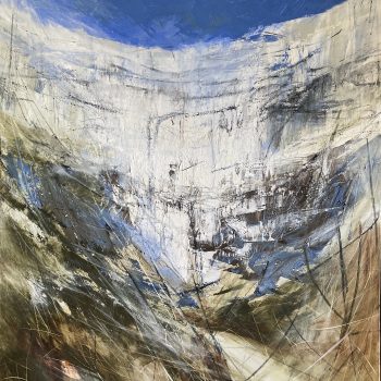Blue Sky at Malham Cove, Winter is past, original painting by Katharine Holmes