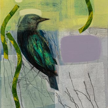 Green Bird, original painting by Tom Wood