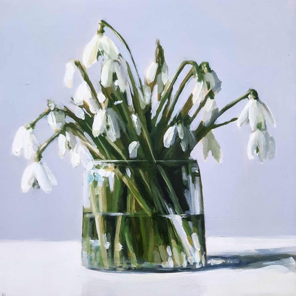 Snowdrops, original painting by Kirsty Whyatt
