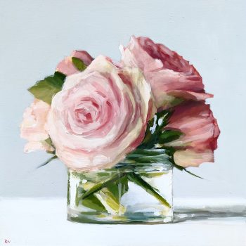 Blush Roses 2, original painting by Kirsty Whyatt
