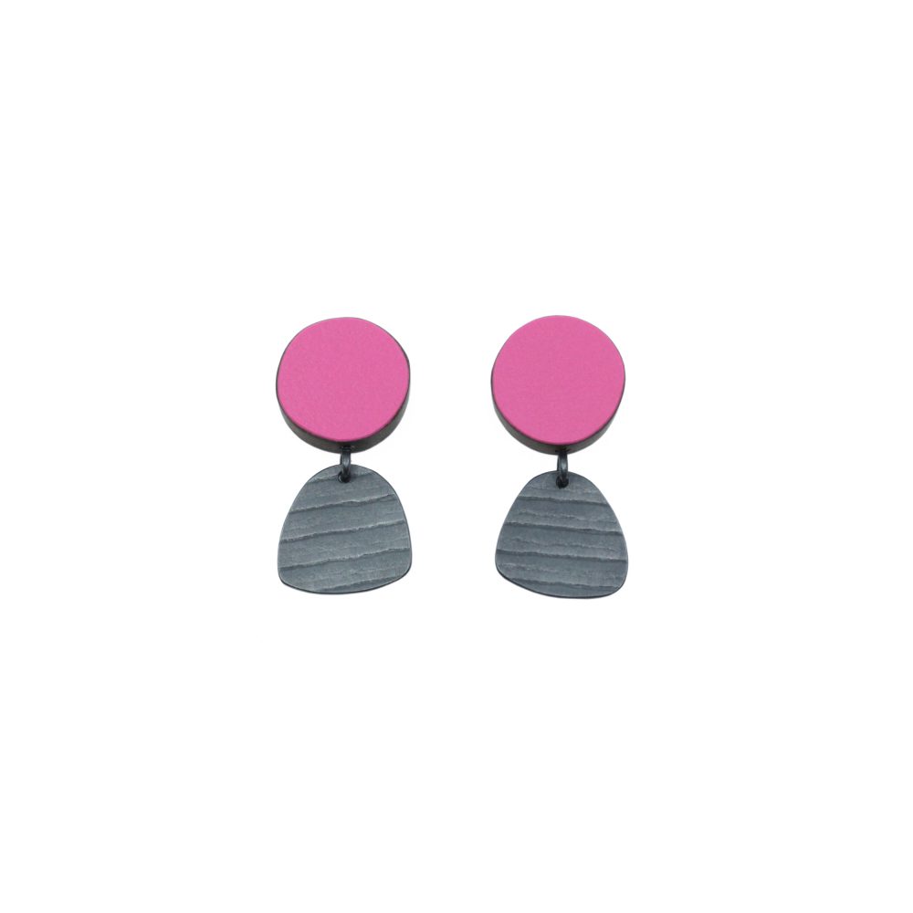 Circle and Tiny Stipe Earrings by Emily Kidson