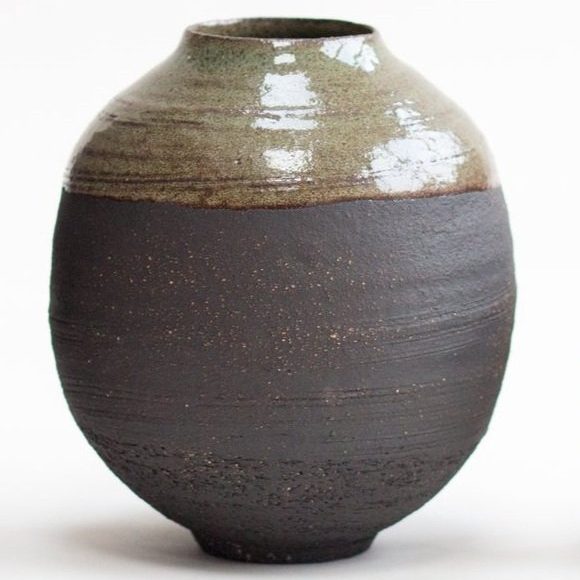 Medium Moss Moon Jar by Kirsty Adams