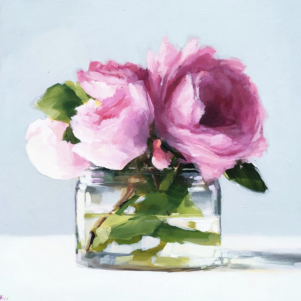 Posy of Roses, original painting by Kirsty Whyatt