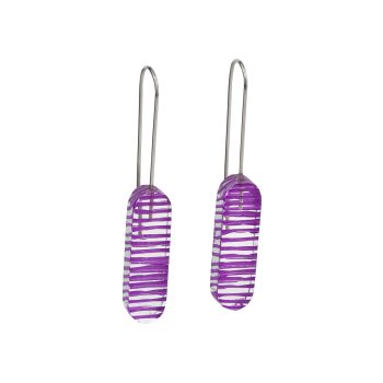 Purple Capsule Earrings by Sarah Packington